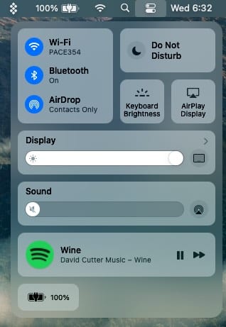 where is control center for mac